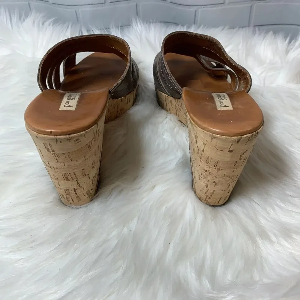Paul Green Bronze Strappy Wedge Sandals Size 5.5‎ UK/8 US